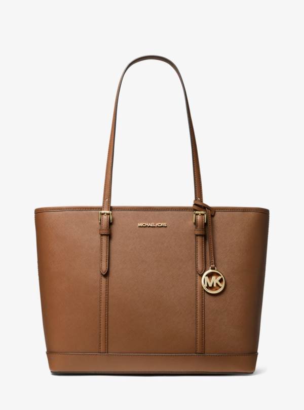 Damske Prenosná Taška Michael Kors Jet Set Travel Large Saffiano Leather Hnede - Kabelky Michael Kors Obchod | OFPQZ-1058